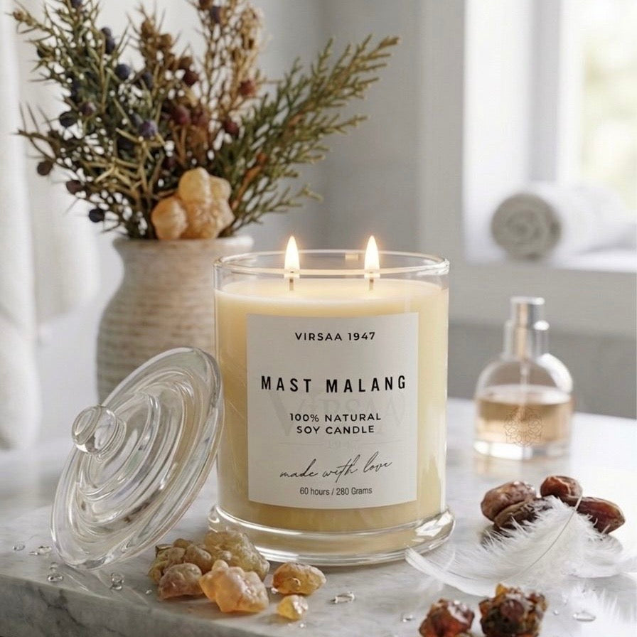 Mast Malang | Scented Soy Candle | Wild Frangipani | 280 Grams | 60 Hours Burn Time