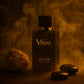 VIRSAA perfume bottle with smoke and stones in the background
