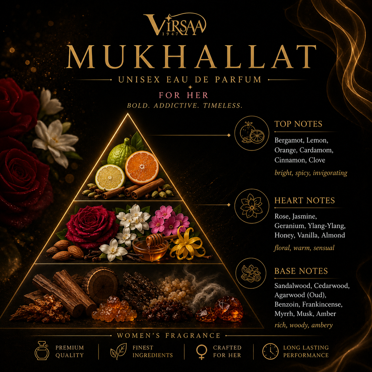 Velvet Desire Collection For Her | Luxury Perfume Bundle | Virsaa 1947
