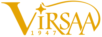 Gold 'VIRSAA' logo with year 1947 on a white background