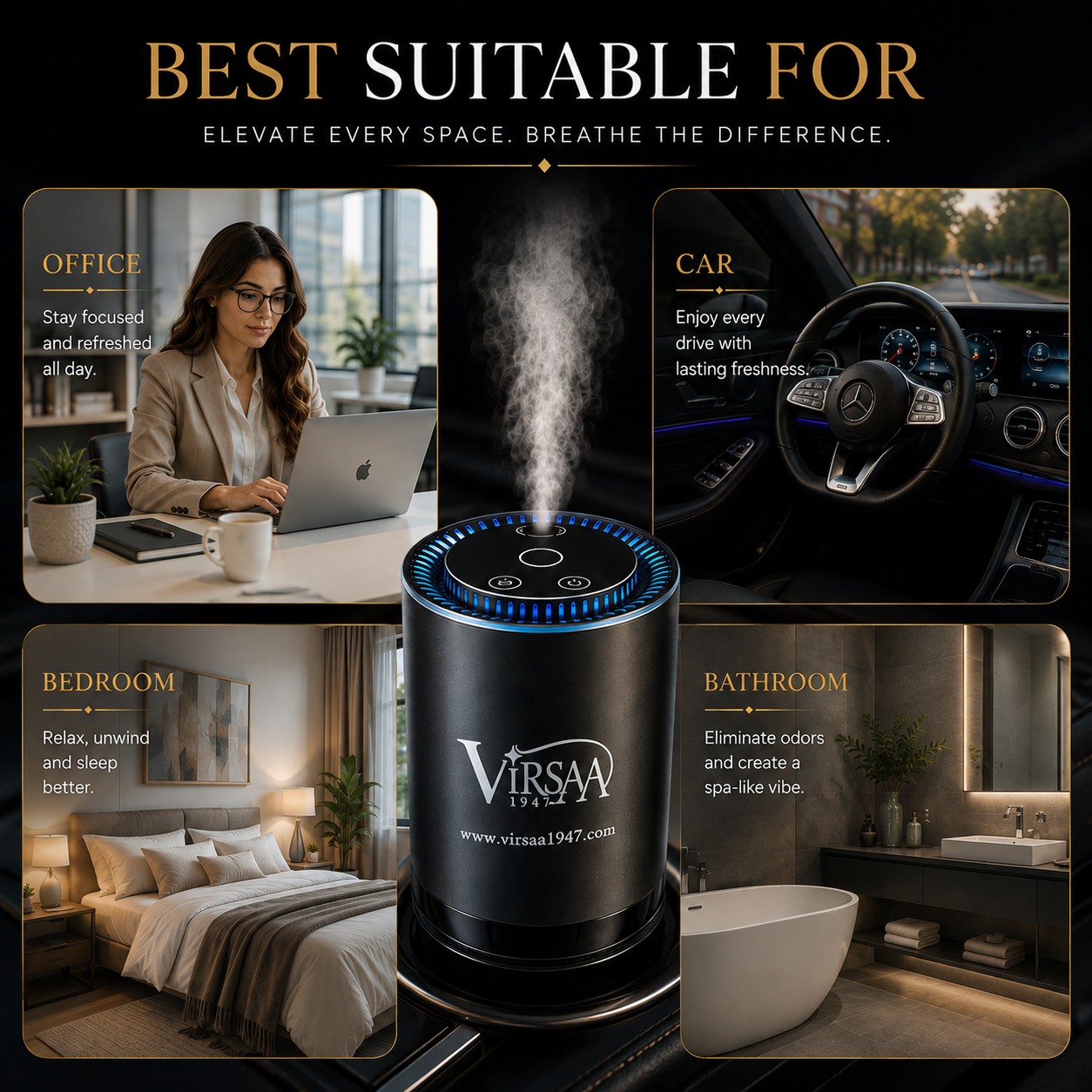 Smart Car & Home Aroma Diffuser | Luxury Scent & Starlight Edition