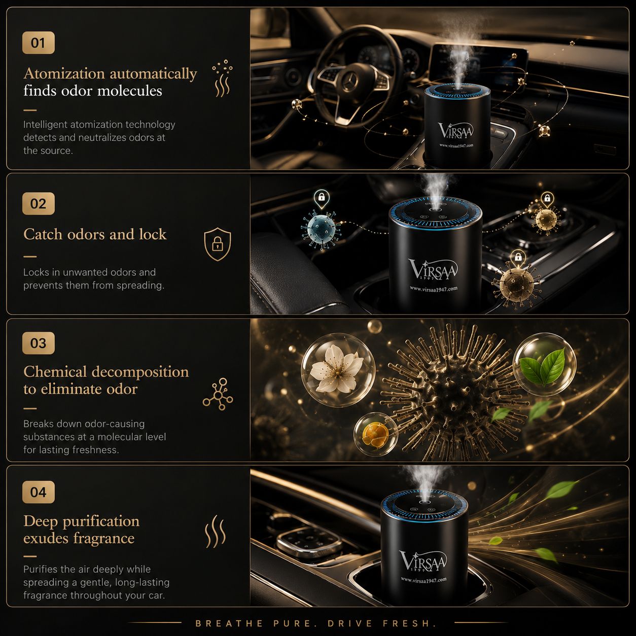 Smart Car & Home Aroma Diffuser | Luxury Scent & Starlight Edition